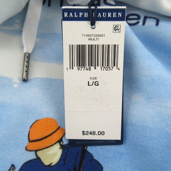 Polo Ralph Lauren Rugby Graphic Fleece Hoodie Mens Size Large Glacier NEW $248 - Picture 13 of 16